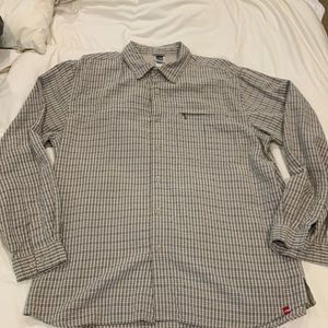 The North Face, long sleeve, button up.